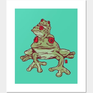 3 Frogs Posters and Art